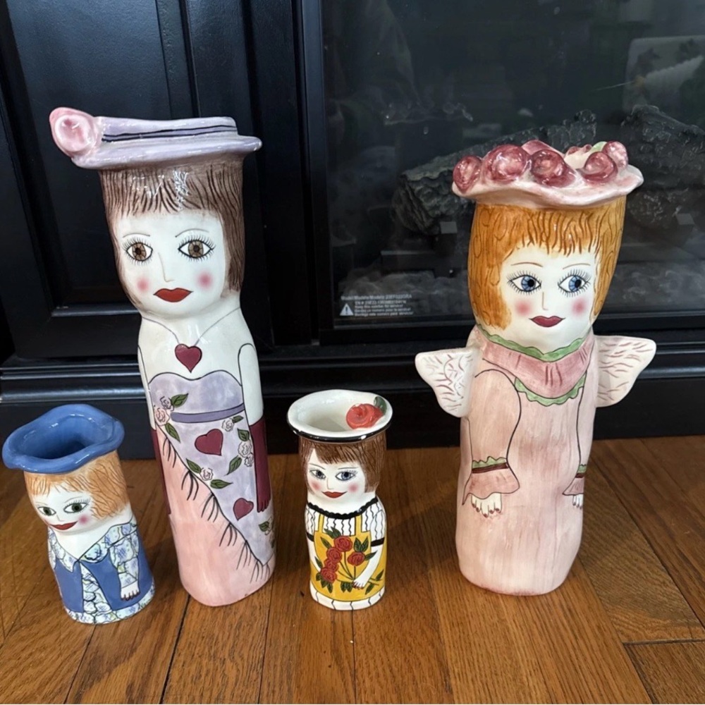 Bella Casa by Susan Paley vase set of 4, Lauren, Jade, Meg & Grace